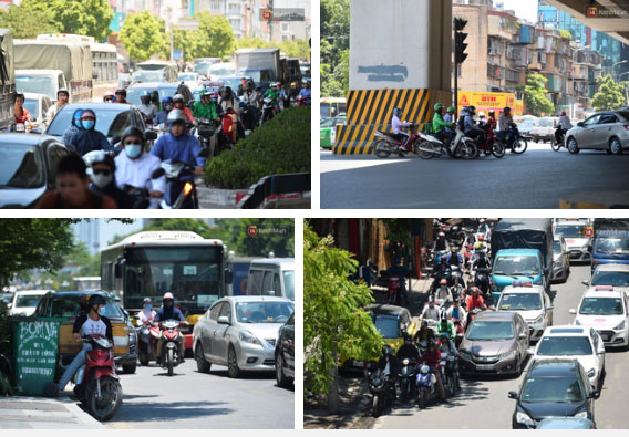 Người dân Thủ đô vật vã chống chọi với nắng nóng kinh hoàng trên 40 độ C, khăn mặt ướt trùm đầu trở thành vật cứu cánh-2