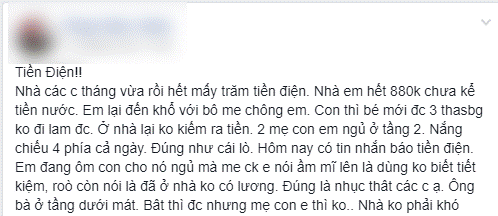 Nhà 5 người dùng hết gần 900k tiền điện, mẹ chồng hậm hực dỗi cơm, đổ lỗi tiền điện nhiều là do con dâu-1