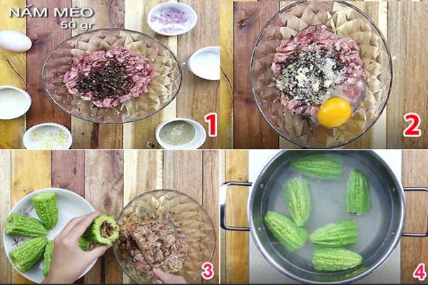 Canh khổ qua ngon ngọt không đắng với cách nấu đơn giản-3