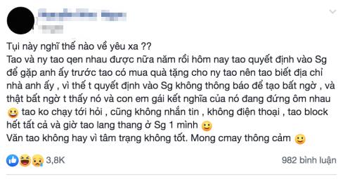 Cô gái phát hiện bị cắm sừng khi bất ngờ đến thăm bạn trai ở xa, nhưng choáng váng nhất là danh tính người ấy-1