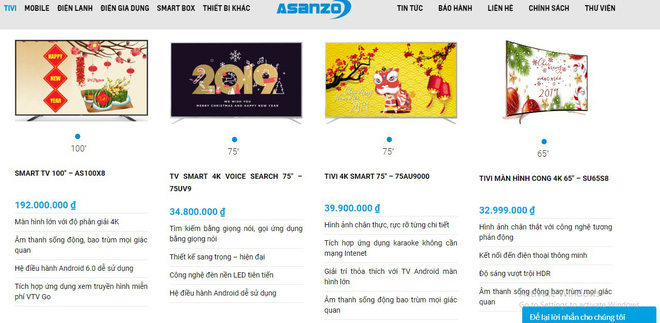 Asanzo đang bán những gì tại Việt Nam?-1