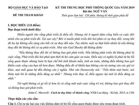 Thứ trưởng GD&ĐT: Đề thi THPT quốc gia sẽ mở, vận dụng thực tiễn-2