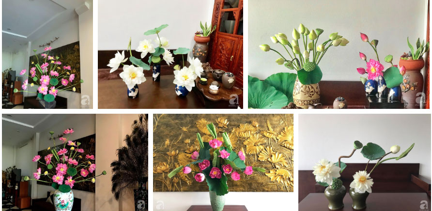 Níu giữ hương mùa hạ với những bình hoa sen đẹp dịu dàng trong tổ ấm của 3 người phụ nữ đảm ở Hà Nội-31