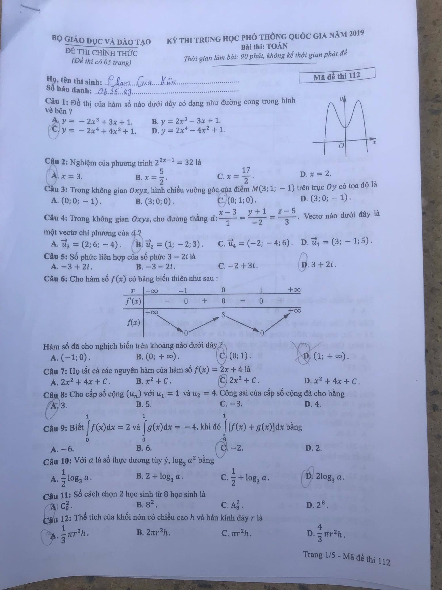 Đề thi THPT quốc gia 2019 môn Toán: Nhiều thí sinh tự tin đạt điểm 8, 9 vì đề dễ bất ngờ-11