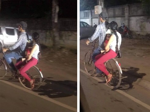 Bức ảnh cả gia đình chở nhau trên chiếc xe đạp cũ khiến dân mạng tranh luận rôm rả: Có hay không hạnh phúc trong cái nghèo?