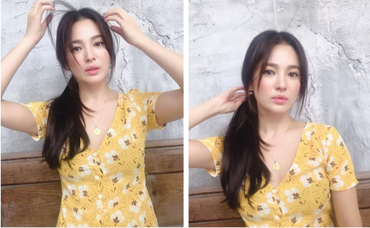 Đẳng cấp nhan sắc của Song Hye Kyo: Tóc buộc vội, buông lơi xõa xượi mà vẫn đẹp nao lòng-1