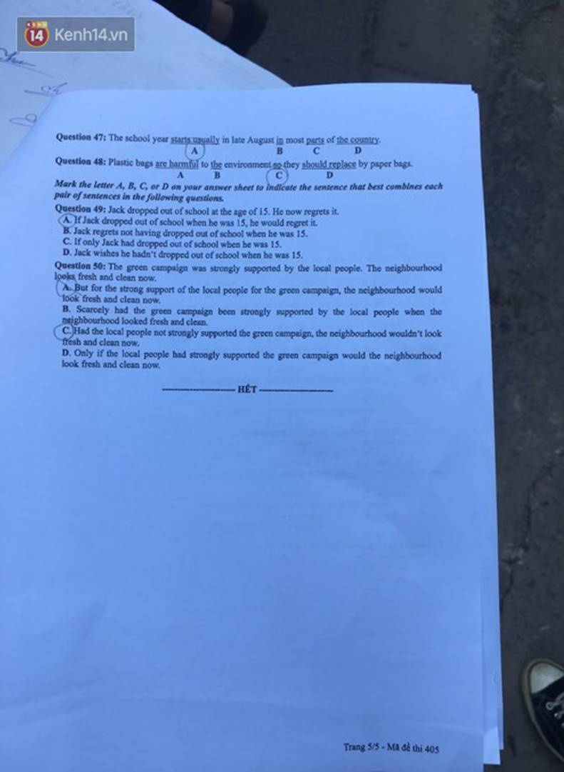 Đề thi môn Tiếng Anh THPT quốc gia 2019: Dễ bất ngờ, thí sinh nào cũng tự tin trên 7, 8 điểm!-5