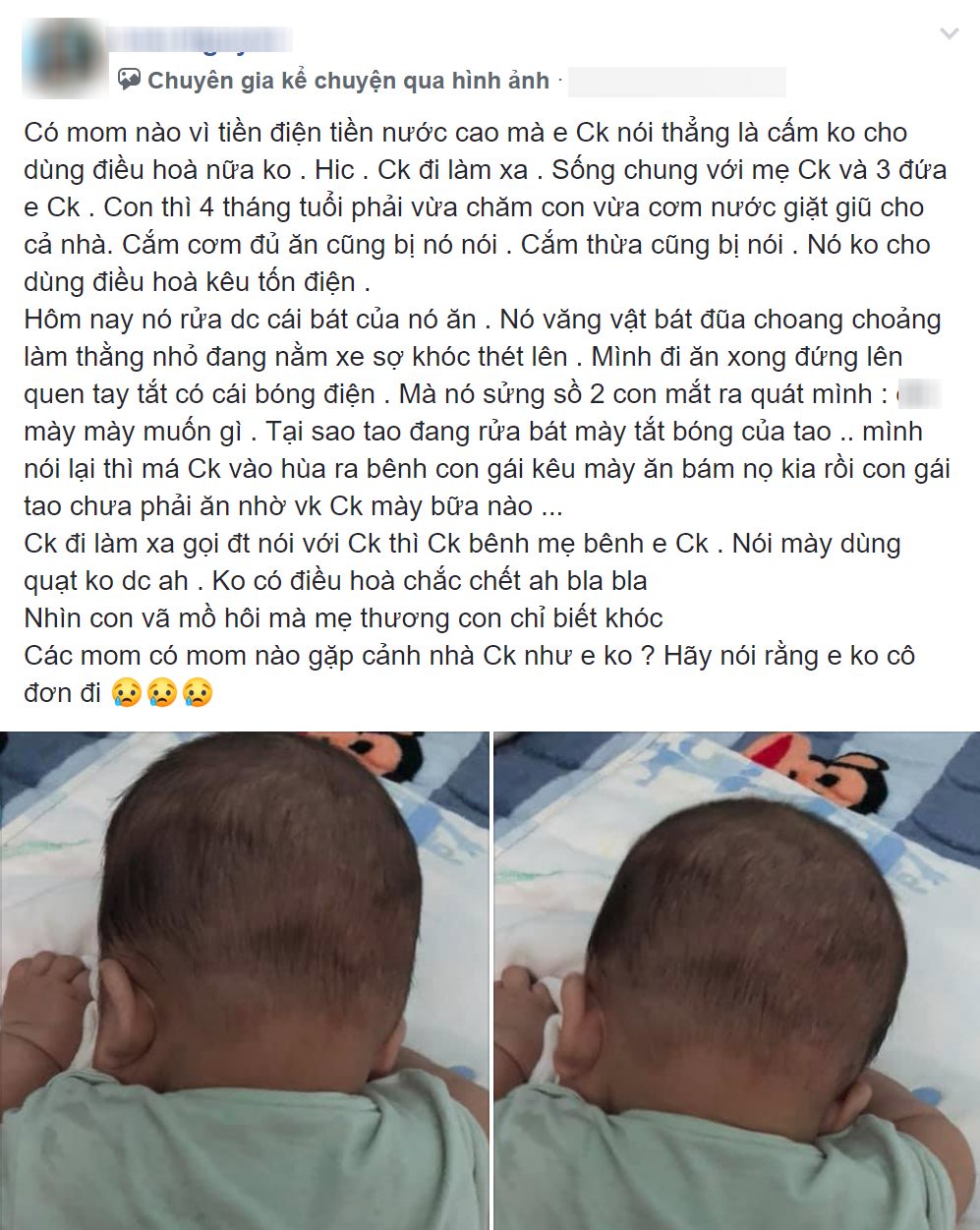 Em chồng cấm chị dâu bật điều hòa dù cháu 4 tháng đổ mồ hôi ướt áo, chị em phẫn nộ hỏi đúng một câu-1