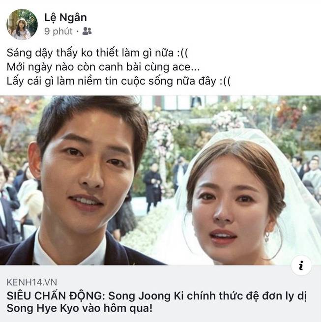 Dân mạng Việt sốc trước tin Song - Song ly hôn: Động lực để yêu và cưới của tôi tan tành rồi!-5