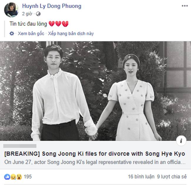 Cặp đôi cổ tích Song Joong Ki - Song Hye Kyo ly hôn, team bỉm sữa đau lòng, mẹ 4 con Hằng Túi cũng tiếc vật vã-3