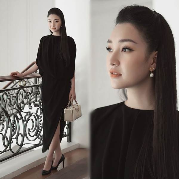 Hoa hậu Đặng Thu Thảo đẹp yêu kiều với sắc đen bí ẩn-11