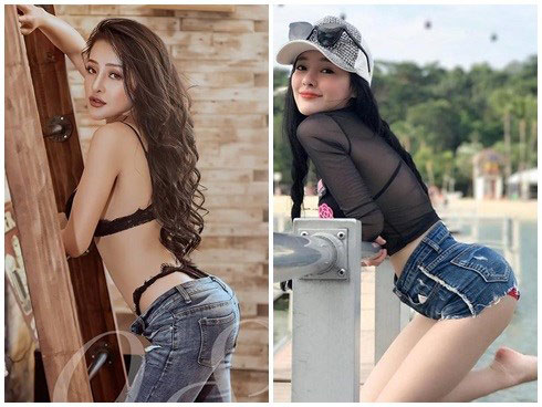 Cùng lộ nội y khi diện đồ đôi nhưng Ngân 98 lại chơi trội hơn Mon 2K bằng chiêu dùng ngực đỡ trà sữa-9