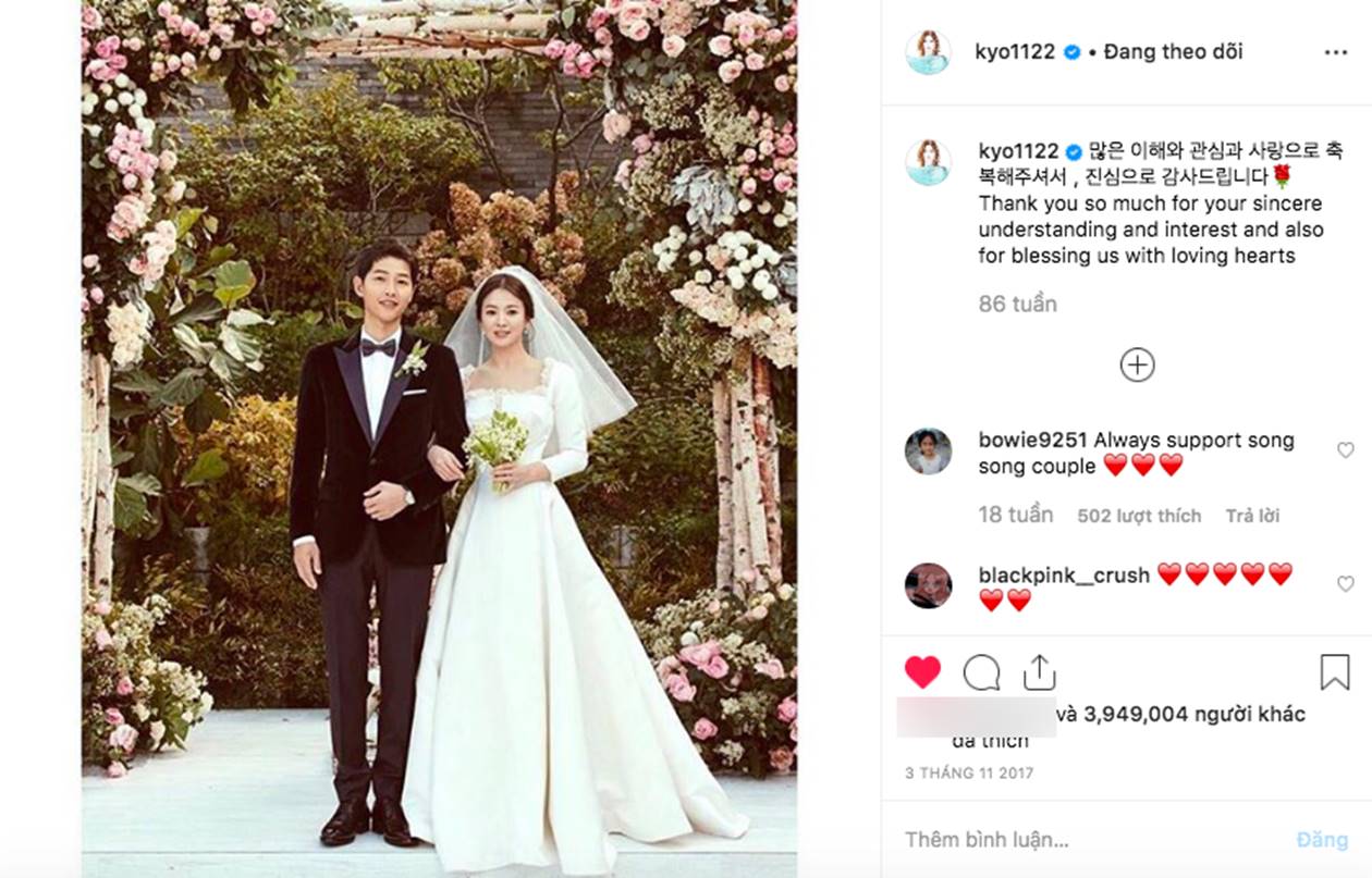 Đau lòng nhất hôm nay: 2 ngày sau khi đệ đơn ly hôn, Song Hye Kyo vẫn giữ bức ảnh cưới 4 triệu like từ 2 năm trước-1