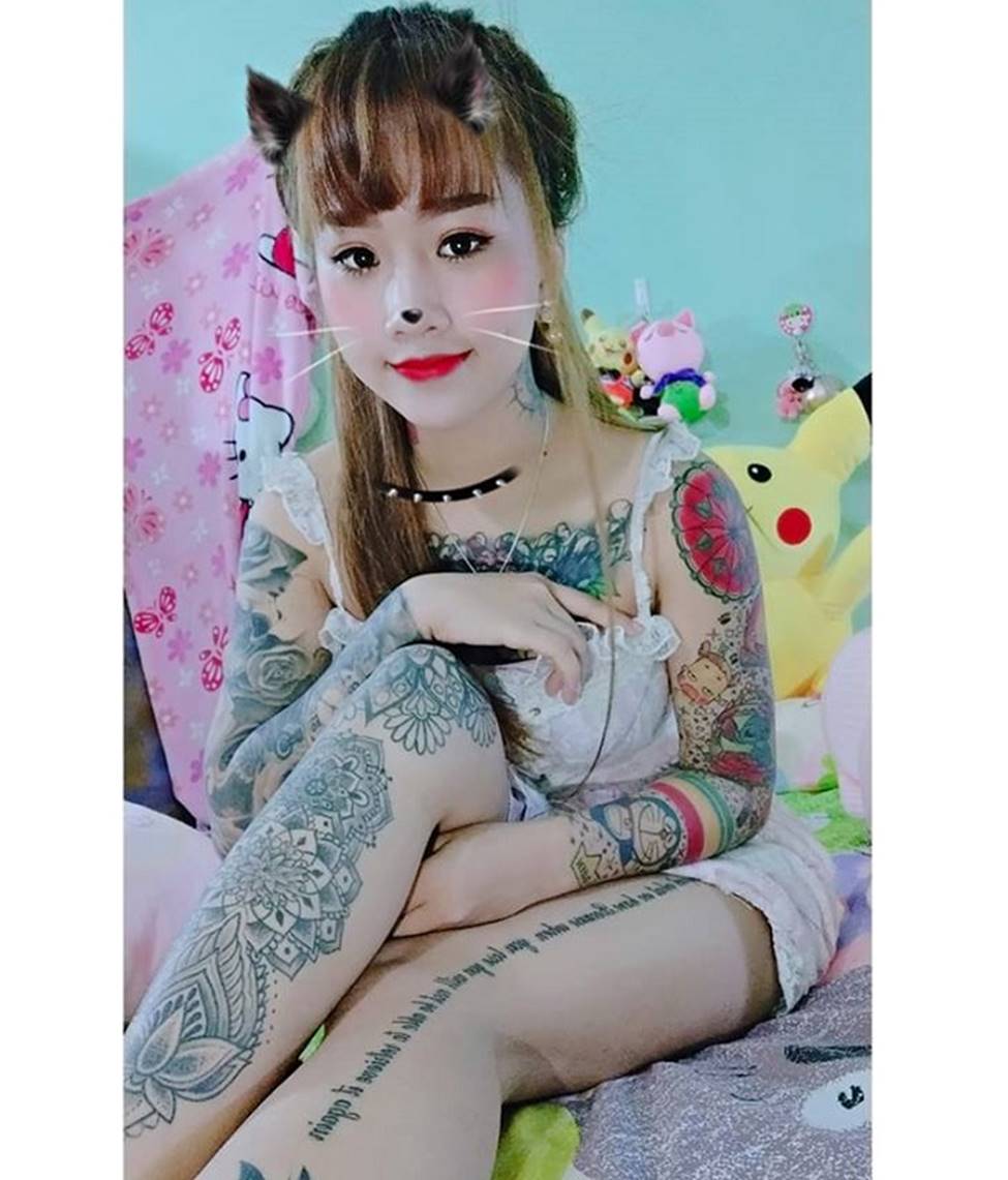 Thanh nữ An Giang, Quảng Nam bị giễu cợt vì xăm kín ngực, tay chân-10