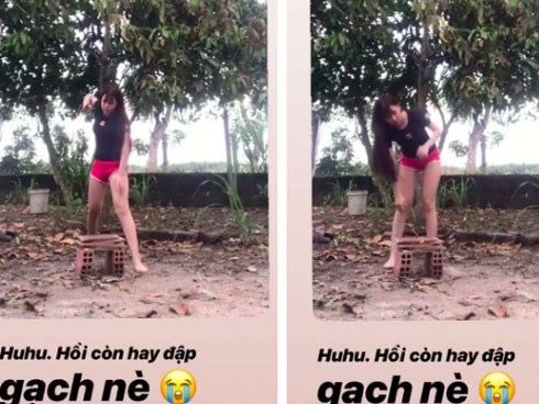 Yến Xuân đăng story cảnh hùng hổ chặt gạch bằng tay không, fan cảnh báo Lâm Tây: 