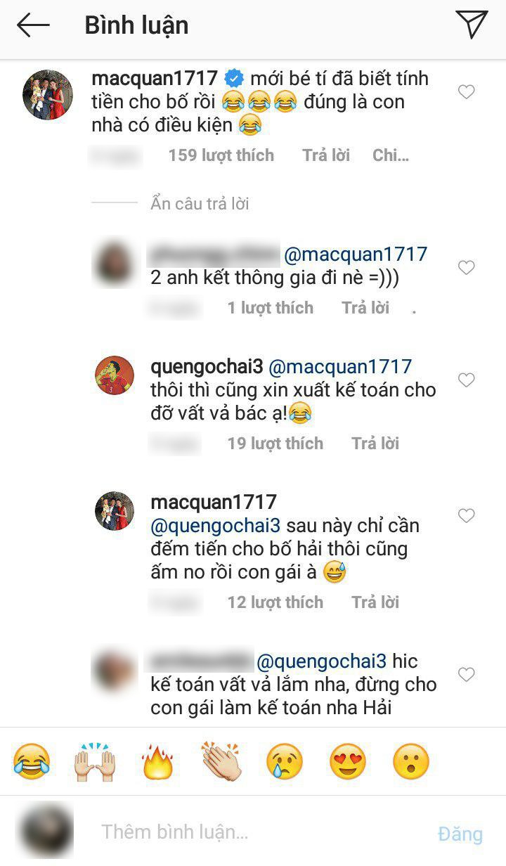 Quế Ngọc Hải và Ly Kute vừa muốn kết thông gia, Mạc Hồng Quân cũng bất ngờ quan tâm đến con gái của đồng đội thế này-2