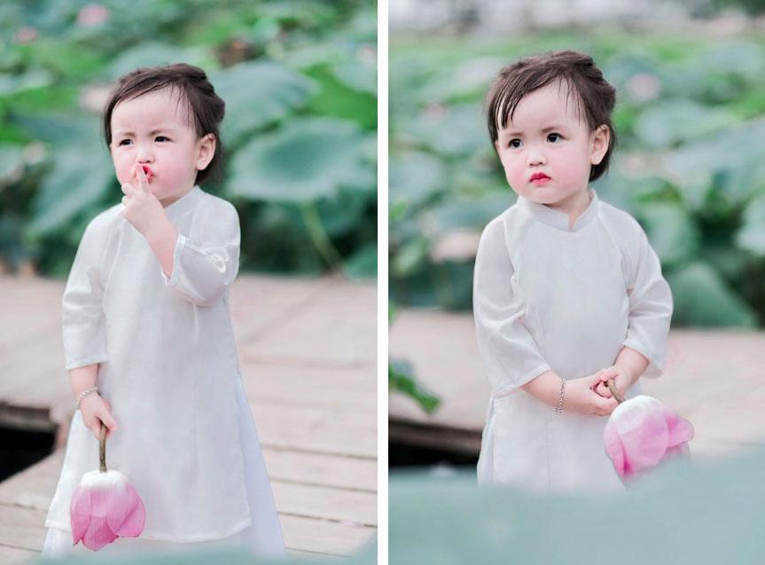 Mùa sen thị phi đã qua, hội chị em lại tan chảy với thiếu nữ má phính cao 80cm diện áo dài xinh như búp bê-3