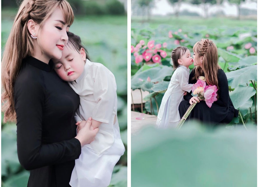 Mùa sen thị phi đã qua, hội chị em lại tan chảy với thiếu nữ má phính cao 80cm diện áo dài xinh như búp bê-12