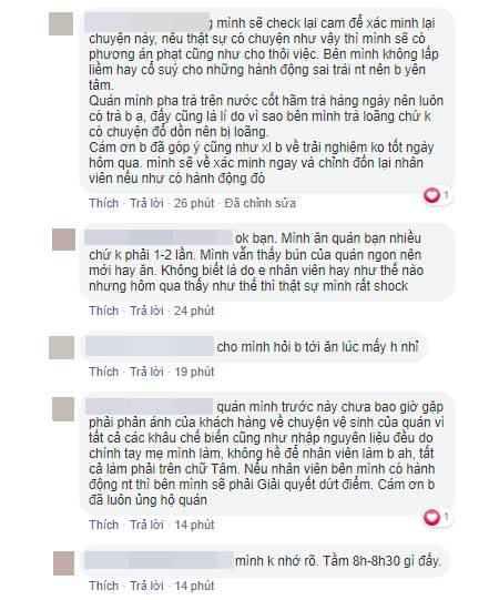 Đi ăn bún sườn chua nổi tiếng phố Xã Đàn, khách hốt hoảng vì tận mắt thấy nhân viên đổ trà đá thừa mang ra bán lại”-5