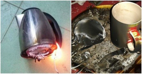 6 sai lầm khi sử dụng ấm siêu tốc khiến ổ điện nổ tung, gây nguy hại-1
