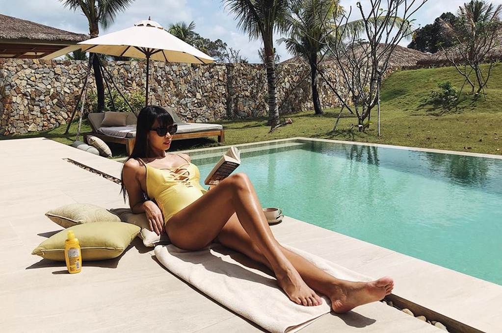 3 mỹ nhân bầu vượt mặt vẫn hở bạo với bikini: Diệp Lâm Anh nóng bỏng nhất?-10