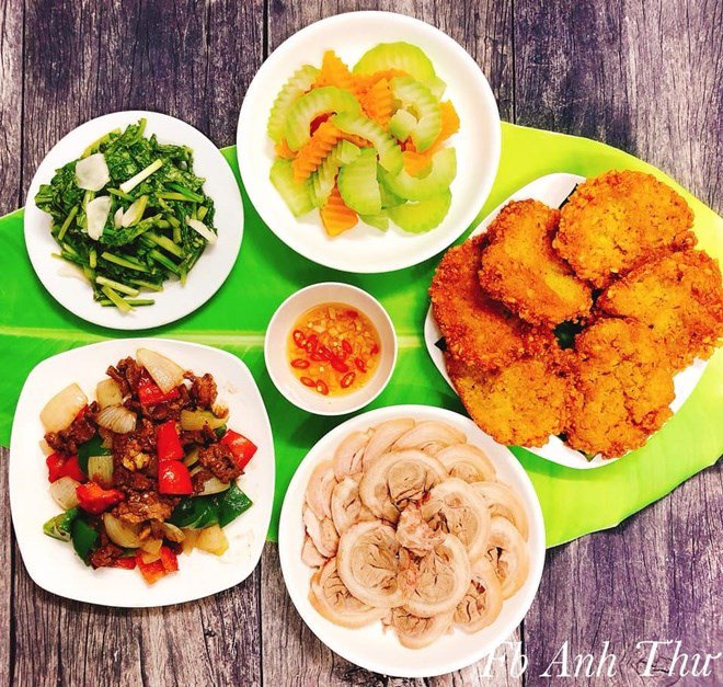 Mẹ đảm khoe những bữa cơm hàng ngày đầy ắp món như có khách cho nhà 4 người-8