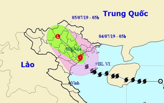 Bão số 2 giật cấp 11 đã đổ bộ vào đất liền các tỉnh từ Nam Định đến Hải Phòng, Hà Nội mưa to-1