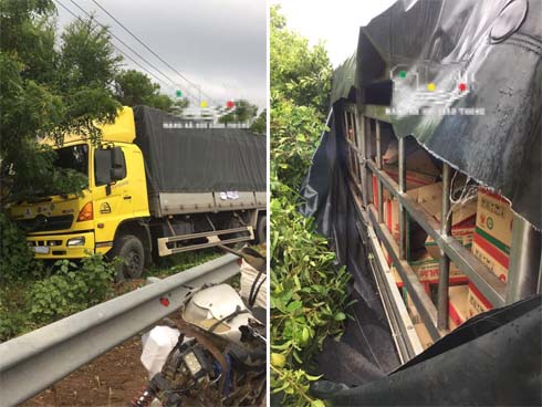 Xe chở nước ngọt bị đổ, 2 mẹ con thi nhau vác bao tải ra hôi của còn thách thức: Cứ quay phim, điện công an tới-2