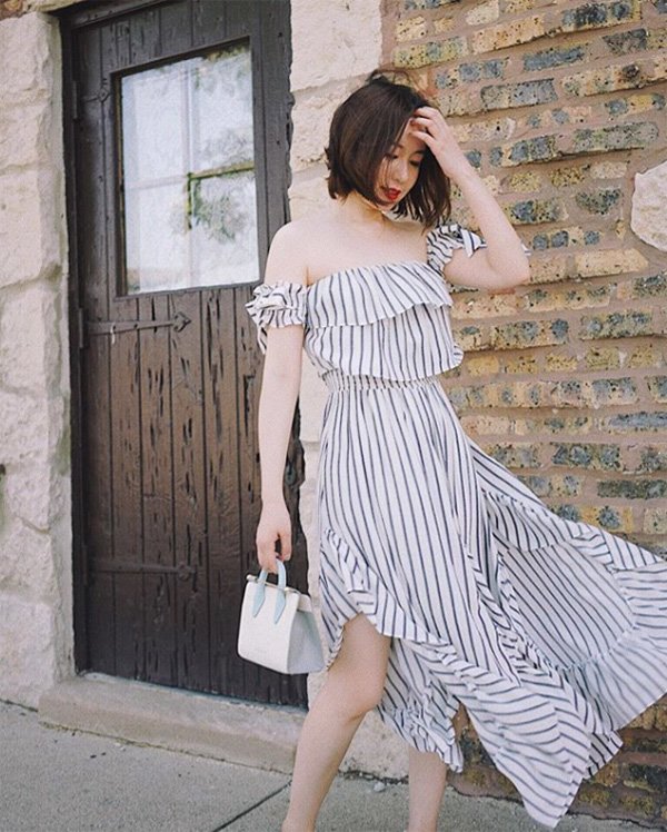 Diện một chiếc váy trễ vai, Thư trong Về nhà đi con khiến dân tình sốt sình sịch-11