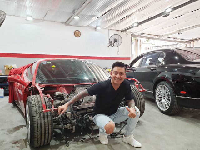 Siêu xe Ferrari từng bị tai nạn nát đầu của ca sĩ Tuấn Hưng giờ ra sao?-1