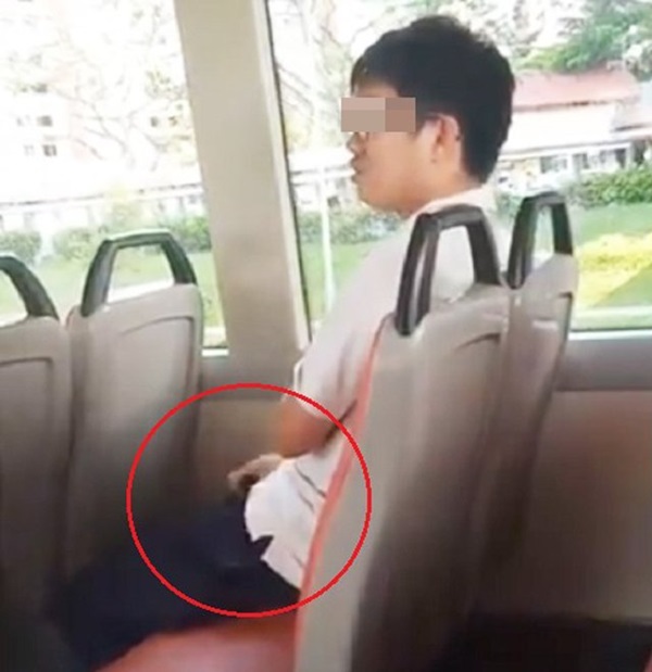 Kẻ biến thái tự sướng trước mặt cô gái trên xe buýt, chàng trai bên cạnh hành động không ngờ-1