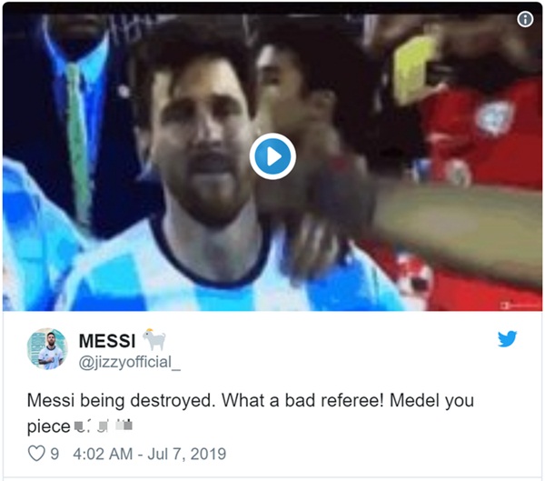 Cộng đồng mạng bất bình, phẫn nộ khi chứng kiến Messi phải nhận chiếc thẻ đỏ gây tranh cãi-3