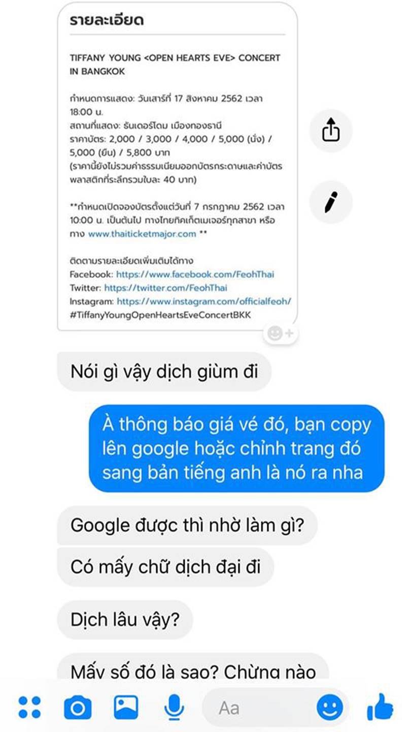 Nhờ sinh viên ngôn ngữ dịch hộ tiếng Thái không được, fan Kpop lên giọng mẹ”: Đồ rẻ tiền, Google được thì nhờ làm gì!-1