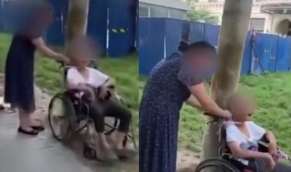 Đoạn clip bà cụ bị cột cổ vào thân cây gây phẫn nộ MXH, cư dân mạng biết chuyện tự cảm thấy sợ hãi với cảnh tượng này khi về già-1