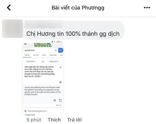 Sống ở Mỹ hơn 1 năm, Phạm Hương vẫn bị dân mạng phát hiện dùng Google dịch, viết 2 câu tiếng Anh mà sai chục lỗi-4