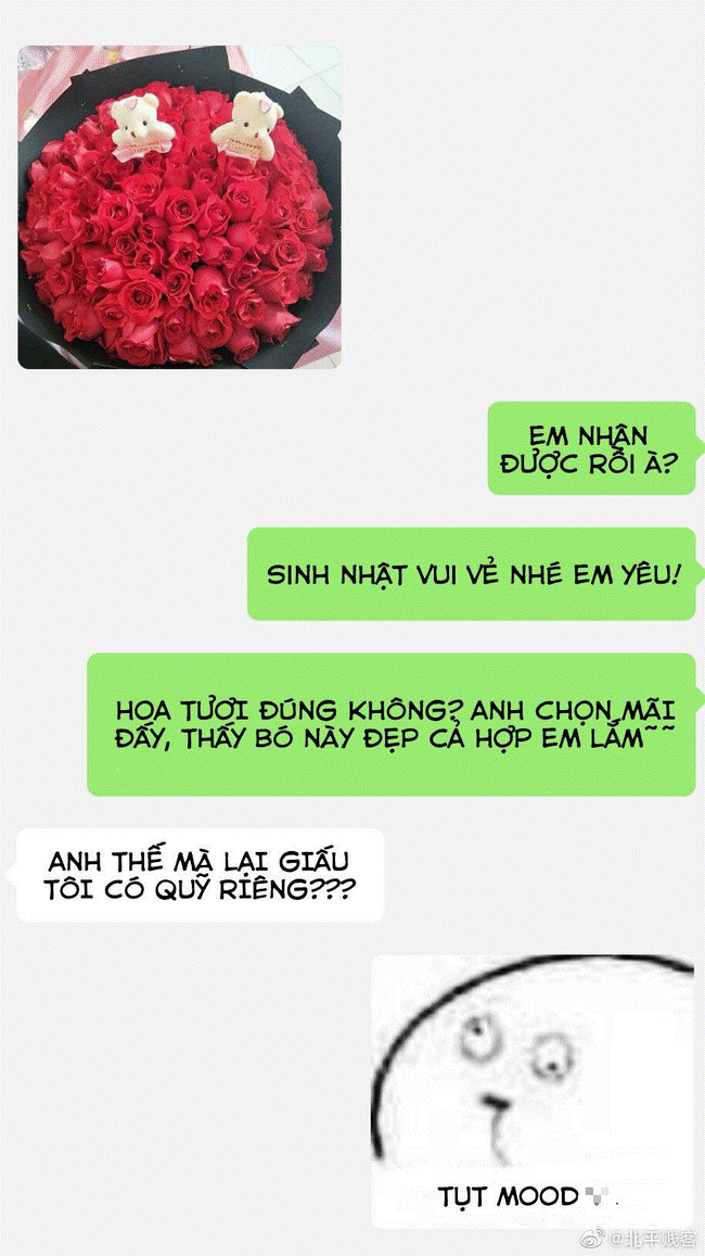 Mua bó hoa rõ đẹp tặng vợ để gây bất ngờ, anh chồng nào ngờ bị tra khảo một câu khóc dở mếu dở-1