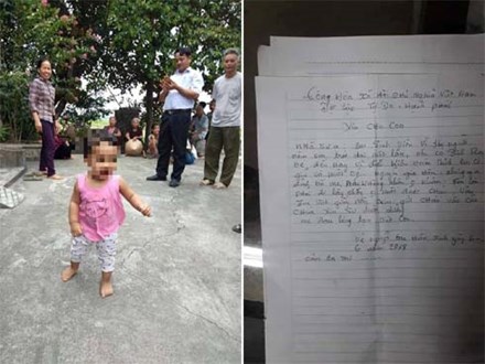 Vụ nữ sinh viên bỏ con ở chùa kèm lá thư 
