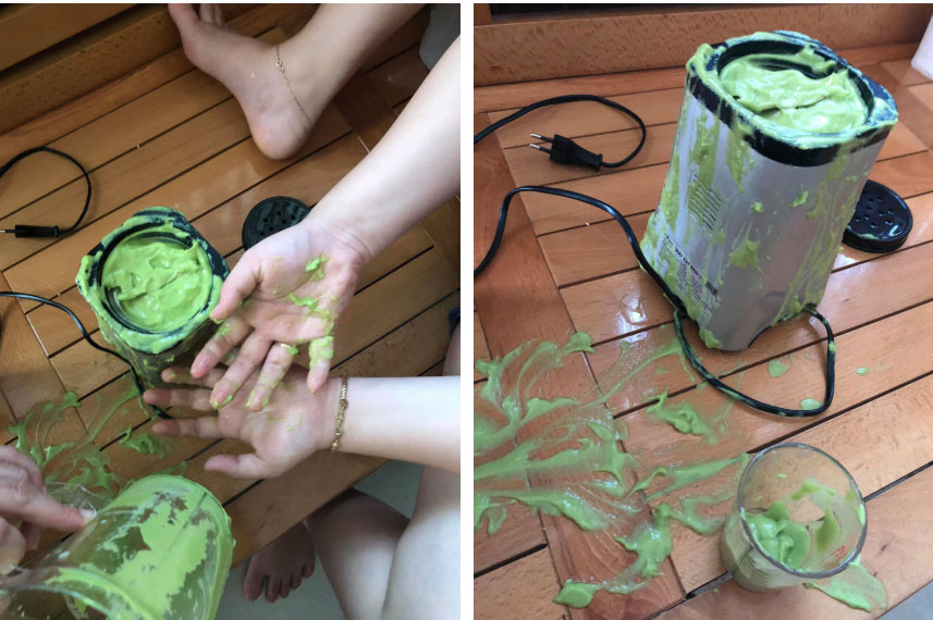 Hí hửng làm sinh tố bơ, gái đảm méo mặt vì tai nạn mà chị em nào cũng từng trải qua với máy xay sinh tố-1