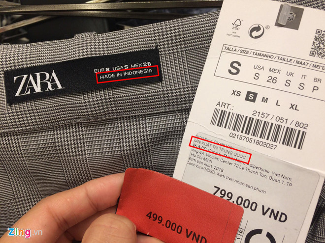 Zara và Mango nhập nhằng xuất xứ hàng hóa trên tem, mác-2