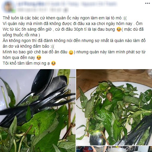 Quán ốc nổi tiếng nhất nhì Đà Lạt bị tố không vệ sinh, làm khách đau bụng, đĩa rau có sinh vật lạ còn gây sốc hơn-1