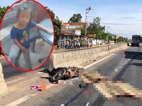 Ông bà ngoại chết thảm dưới bánh xe tải, bé gái 7 tuổi may mắn thoát nạn, ngơ ngác tìm người thân