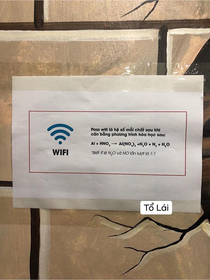 Yêu cầu cân bằng phương trình hoá học mới có pass wifi, dân mạng đồng loạt than thở: Bây giờ mới thấy tầm quan trọng của môn Hoá!-1