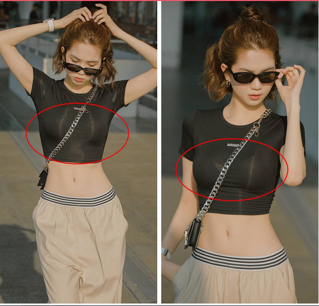 Ngọc Trinh khoe rãnh bụng siêu hot, nhưng 1 chi tiết kém duyên này lại phá hỏng cả set đồ-4