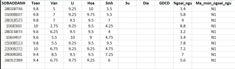 Những thí sinh có tổng điểm thi THPT quốc gia 2019 cao nhất các tổ hợp-1