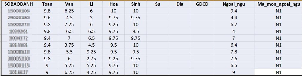 Những thí sinh có tổng điểm thi THPT quốc gia 2019 cao nhất các tổ hợp-3