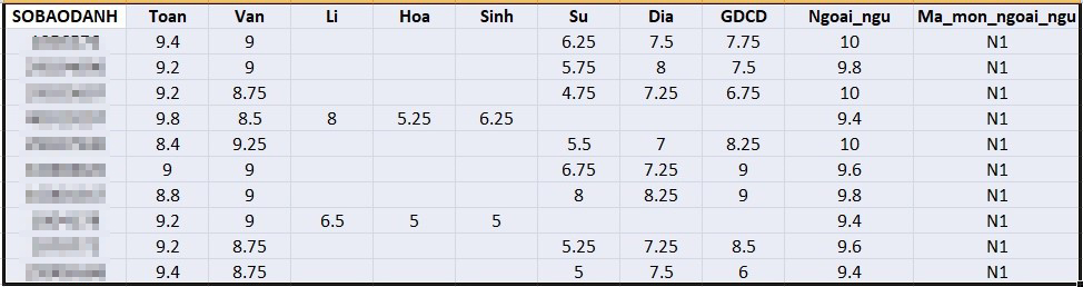 Những thí sinh có tổng điểm thi THPT quốc gia 2019 cao nhất các tổ hợp-5