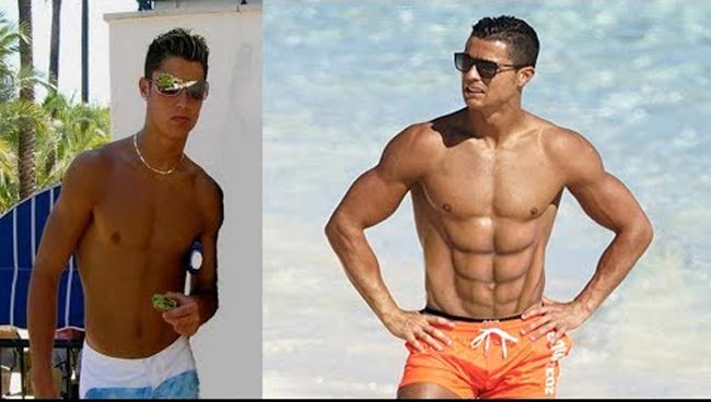 CR7 và The Rock có thân hình đồ sộ như các vị thần, ít ai tin quá khứ từng như que củi-4