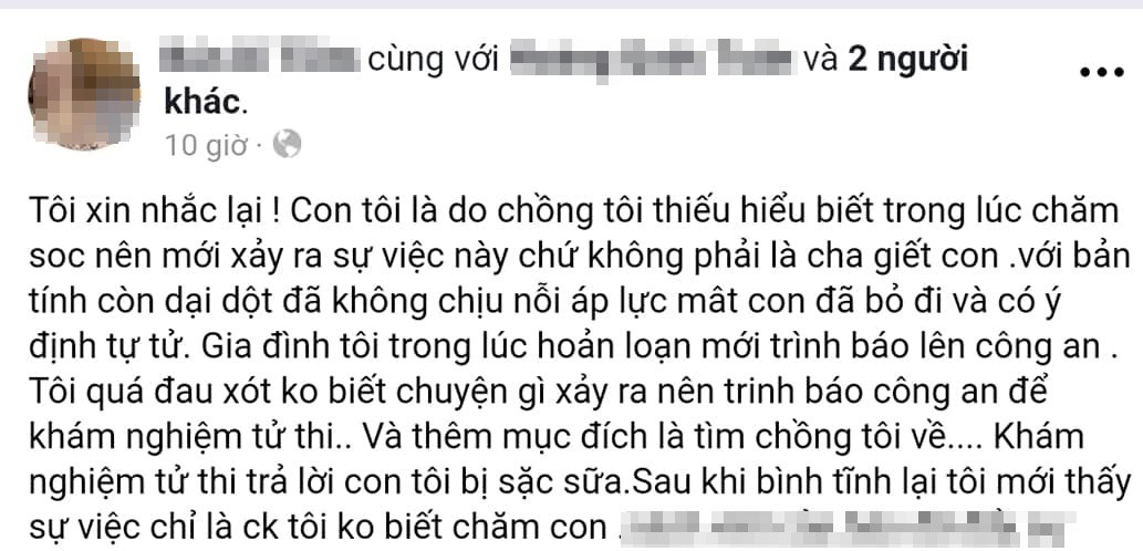 Bé trai 4 tháng tuổi tử vong khi ở nhà với cha: Gia đình cho rằng nạn nhân bị sặc sữa-2