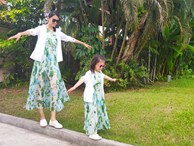 Con gái 3 tuổi của Hoa hậu Trương Tử Lâm sớm sở hữu đôi chân dài