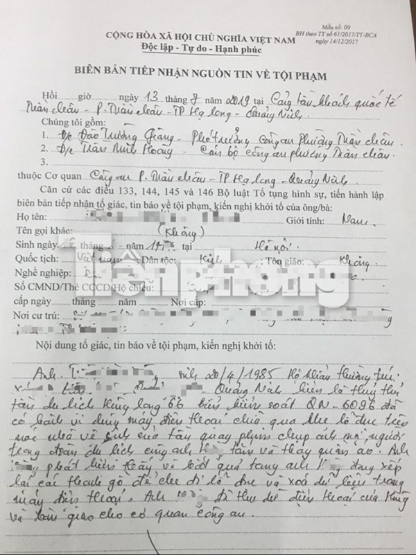 Tiết lộ giật mình vụ du khách bị quay lén khi tắm trên tàu du lịch vịnh Hạ Long-1